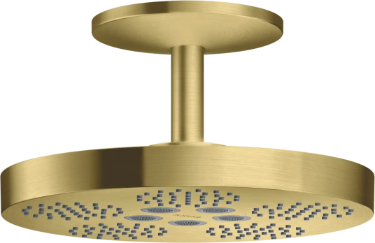 Axor One 2jet Takdusj, Ø280 mm Med 2 stråletyper, Børstet Messing