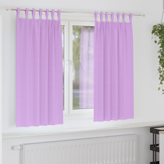 Gardiner med gardiner 2 pcs Lilla 175x140cm Polyester