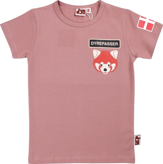 DYR Cph T skjorte Dyrepassere Rose Beige Rød panda DYR 4 år 104 T skjorte Rosa