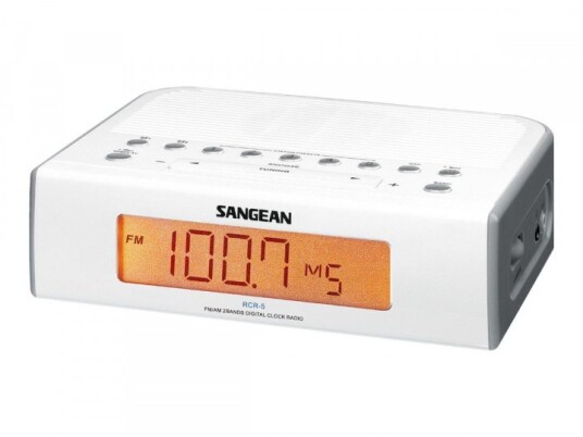 Sangean RCR-5 Klokkeradio med Digital Tuning og 5 Presets Sølv