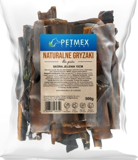 Petmex Skóra Jelenia Gryzak Naturlig 15 cm 500 G
