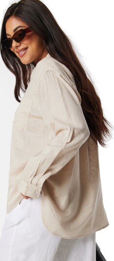 ONLY Tokyo Linen Blend Shirt Moonbeam S