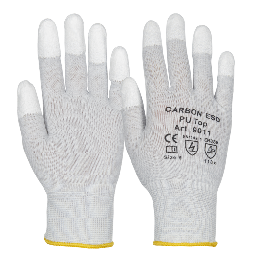 Otto Schachner Esd Carbon Handske Pu Top Storrelse 6