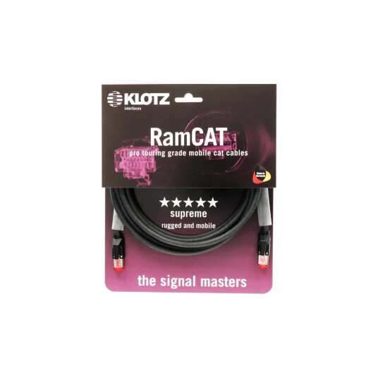 Klotz Ramcat Cat5 S/utp Rj45/rj45 Black 1 M
