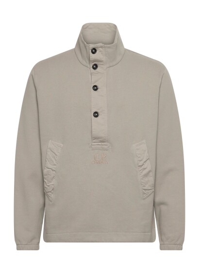 C.P. Company Logo Embroidered Sweatshirt Beige L