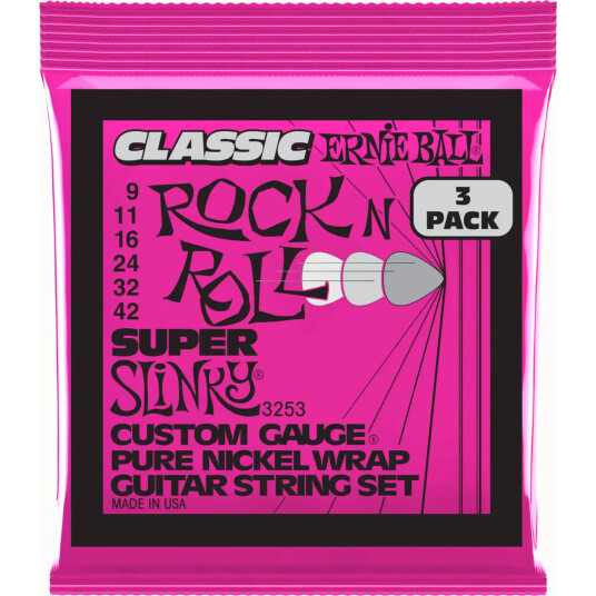 Ernie Ball EB-3253 Classic Super Slinky 009-042 3-pack