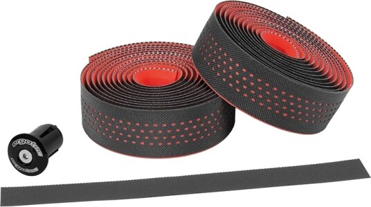 Ergotec Sanremo gravel styreteip 3,2 mm tyk 30 mm bred 200 cm lang sort/rød
