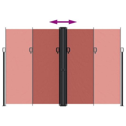 Uttrekkbar sidemarkise 220x1200 cm terrakotta 4004873