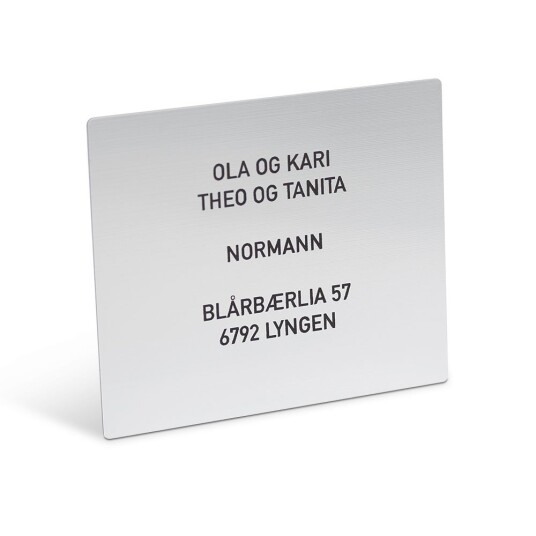Postkasseskilt XL sølv Postkasseskilt XL sølv