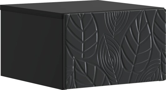 Vegghengt Nattbord Svart 49 x 34,5 x 20 cm Konstruert tre