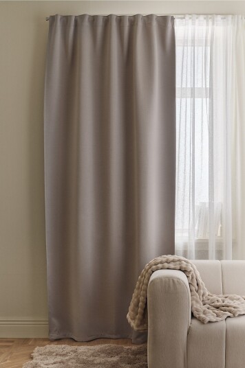 Ellos Home   Mørkleggingsgardin Lynne 1 pakning   Beige