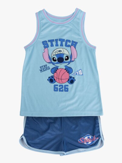 Disney Stitch Singlet & Shorts Sport Sett Blå 152 158 Disney Stitch Singlet & Shorts Sport Sett Blå 152 158