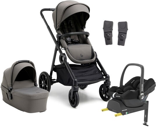 Beemoo Pro Multi 2 Duovogn inkl. Maxi-Cosi CabrioFix Babybilstol & Base Mocha Grey