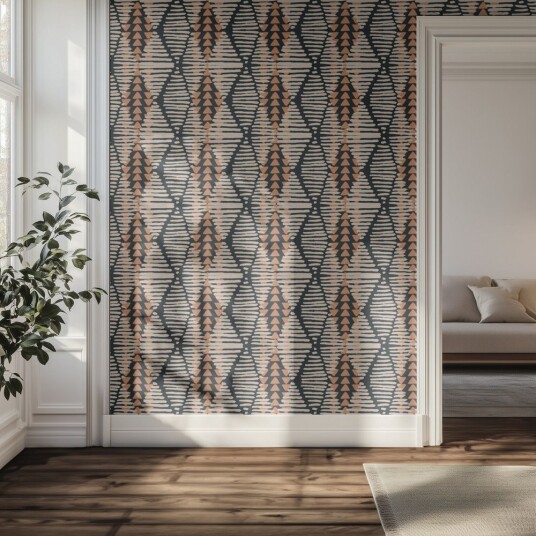 Tapet Geometrisk Tre Mønster