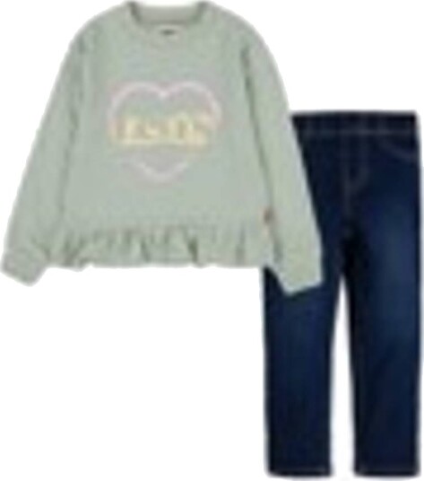 Levis Ruffle Top Denim Set (80 / 1 år)