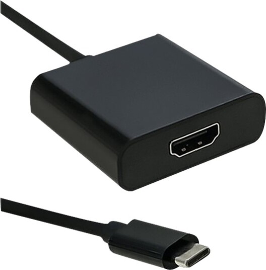 Qoltec Video Adapter Usb C Hann Til Hdmi Hunn 23 Cm Svart 4K Støtte