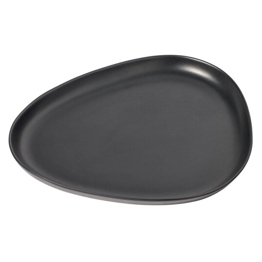 Lind DNA Curve Stoneware serveringsfat 30x35 cm Black