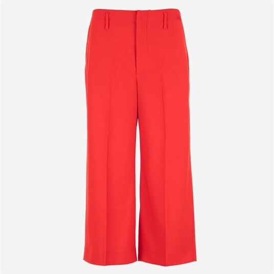 Ralph Lauren Stretch Faille Culotte Pant - Red Ralph Lauren Stretch Faille Culotte Pant - Red