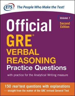 Official Gre Verbal Reasoning Practice Questions, Second Edition, Volume 1 Av Educational Testing Service