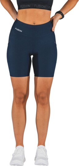 FUSION Gym Korte Treningstights Dame Blå/Navy S