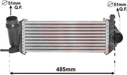 Intercooler VAN WEZEL 43004615
