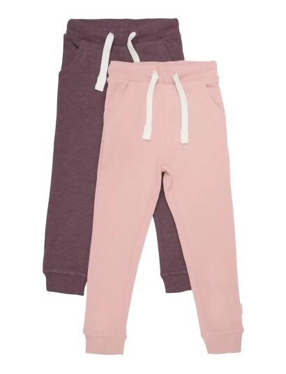 Minymo Basic 37 -Sweat Pant (2-Pack) - White - 110