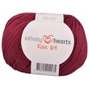 Infinity Hearts Rose 8/4 Garn Unicolor 24 Bordeauxrød