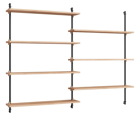 Moebe wall shelving ws.115.2.B Eik-svart