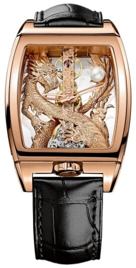 Corum Herreklokke 113.267.85 0001 GD55R Dragon Rosegullfarget/Lær