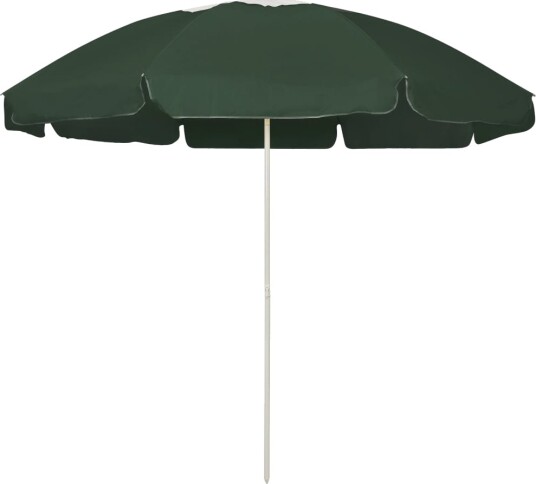 vidaXL Strandparasoll grønn 240 cm