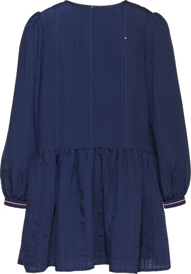 Tommy Hilfiger Textured Stripe Dress L/S Fit & Flare Dresses Twi (176 /16 år)