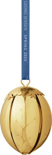Georg Jensen Påskeegg 2025 rustfritt stål med 18K gull