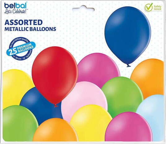 IPK Balloon 30 cm MetallicD2:D149 Shimmer Ballonger 25 stk Multi IPK76024026
