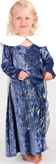 Den Goda Fen Kostyme Vinterprinsesse 110-116 cm Blå