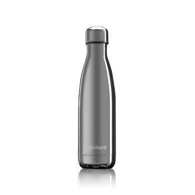miniland Thermos flaske deluxe sølv med krom effekt 500ml