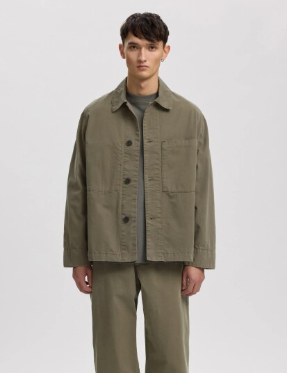 Annarr Anrharki Lw Gmt Dyed Overshirt Khaki green L