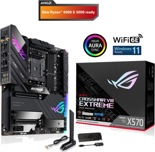 ASUS ROG Crosshair VIII Extreme Hovedkort E-ATX AMD X570 med Wi-Fi 6 og USB-C