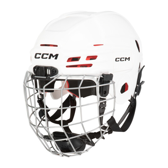 CCM Htc 70 Combo Yt 23/24, hockeyhjelm barn OSFA (49-53,5cm) White