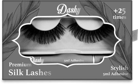 Dashy Premium Silk Lashes + 5 ml Adhesive Stylish