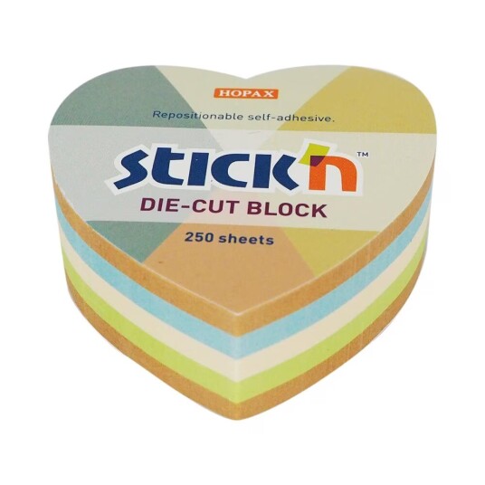 Notiskube Hjerte Gjenvunnet 67x67 mm Stick'n Notiskube Hjerte Gjenvunnet 67x67 mm Stick'n
