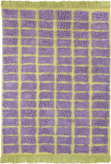 Ryetepper Zola Natural Cotton Shaggy lilla Størrelse: 240 x 340 cm