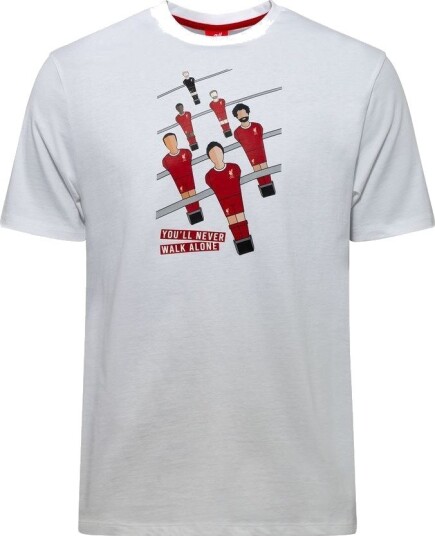 Liverpool T skjorte Player   Hvit/rød Barn   Liverpool FC størrelse 7 8 years/116 126 cm