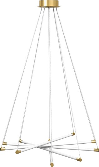 Justerbar LED taklampe 50 W gull og hvit 5 rør Justerbar LED taklampe 50 W gull og hvit 5 rør