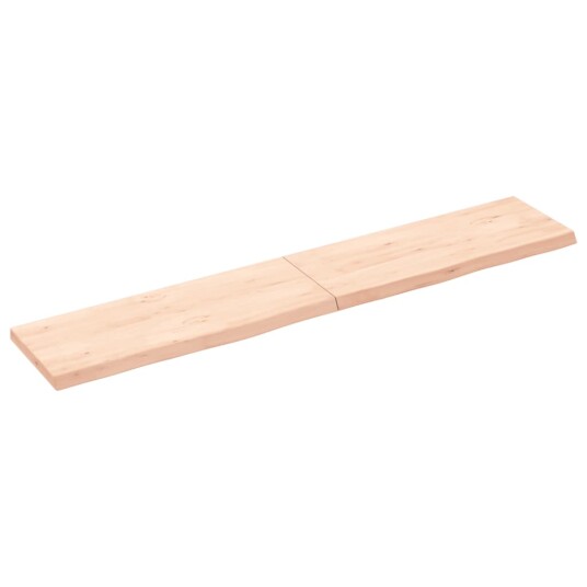 vidaXL Vegghylle 160x30x4 cm ubehandlet heltre eik