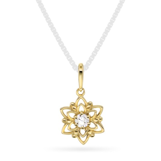 Pan Jewelry Anheng i 585 gult gull med zirkonia Pan Jewelry Anheng i 585 gult gull med zirkonia