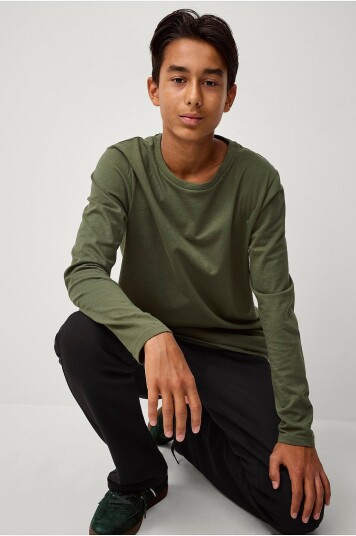 Ellos Collection T skjorte LS Basic Grønn