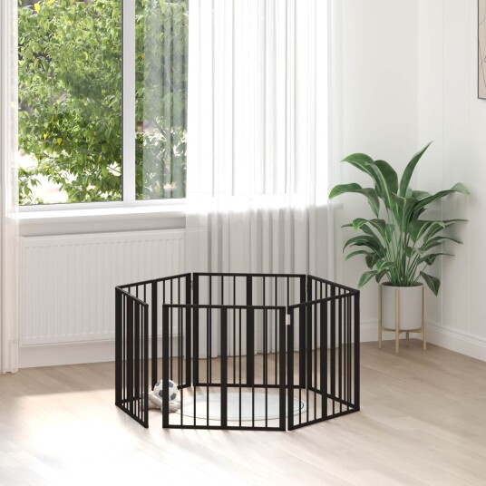 Vidaxl Hundeluke 6 Stk. Svart 60 X 60 cm Galvanisert Stål