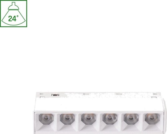 6W SHIFT Grid XS magnetisk spot til skinne 48V Hvit 2700K 11cm IP20 Dimbar : Ikke dimbar Kulør : Varm