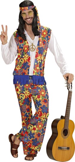 Widmann Cool Hippie Dude Komplett Kostyme Strl XL