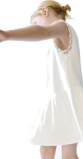 Mango Dress With Plaited Details White 12 18M